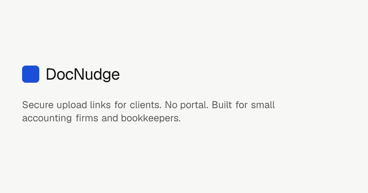 DocNudge — Document Collection for Accounting Firms